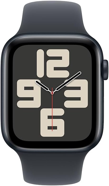 Apple Watch SE GPS • Caixa meia-noite de alumínio – 44 mm • Pulseira esportiva meia-noite – M/G - Imagem 2