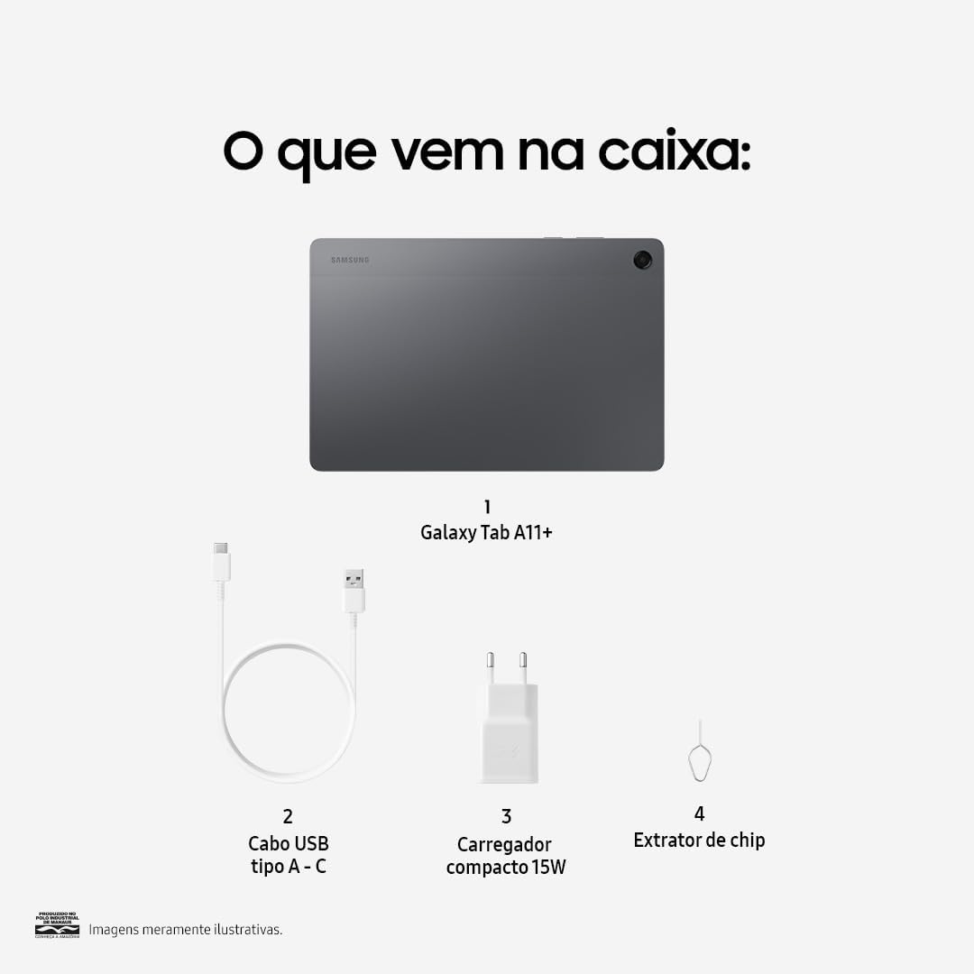 Tablet Samsung Galaxy TAB A11+, 128GB, 6GB RAM, WiFi - Imagem 3