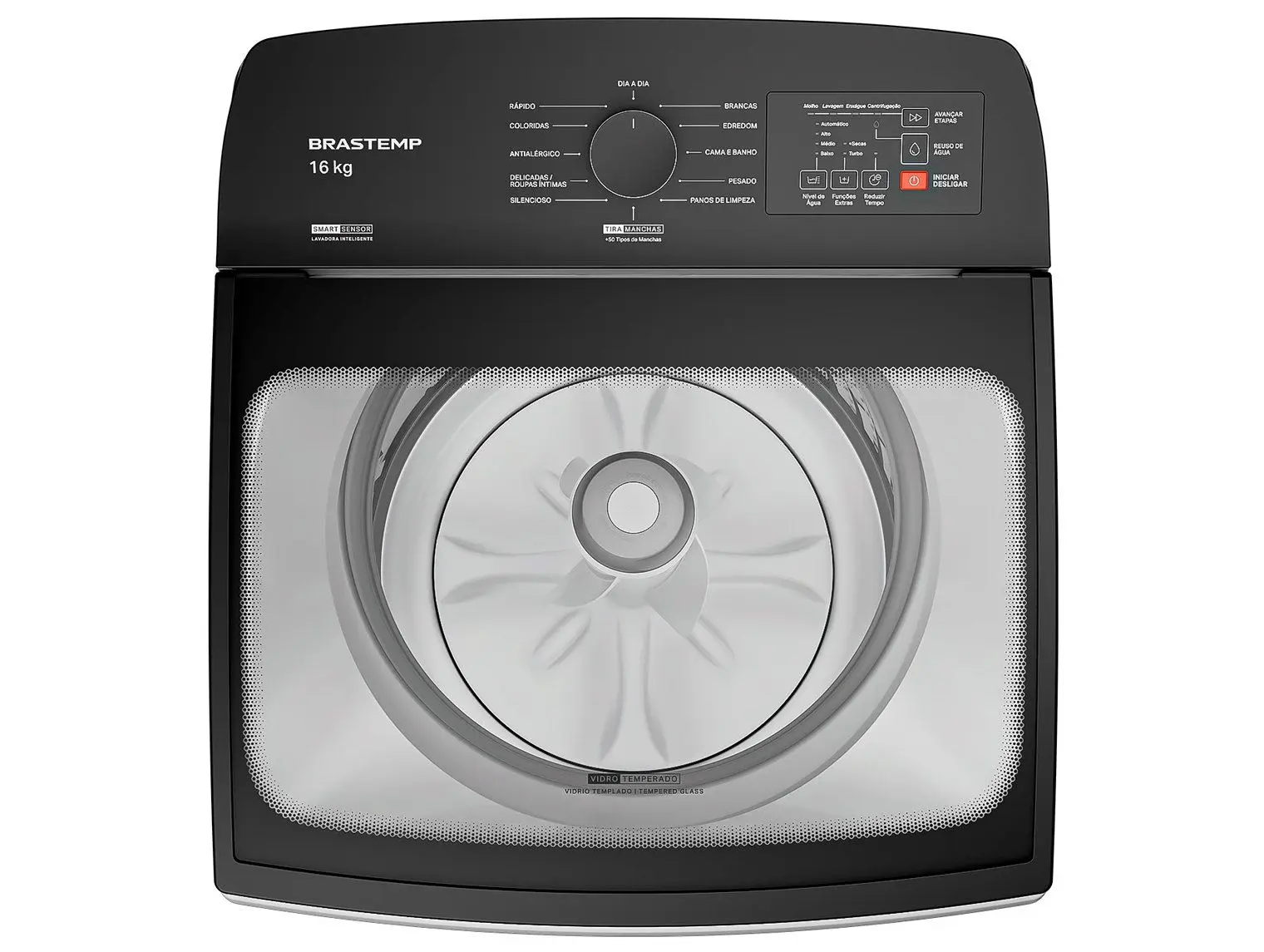 Lavadora de Roupas Brastemp 16kg Cesto Inox 12 programas Branco BWF16AB 110/220V - Imagem 4