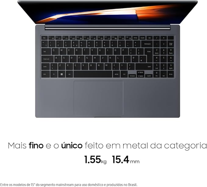 Samsung Galaxy Book4 Intel® Core™ i5-1335U, Windows 11 Home, 8GB, 512GB SSD, Iris Xe, 15.6'' Full HD LED, 1.55kg*. - Imagem 3