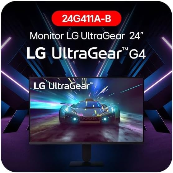 LG UltraGear Monitor Gamer 24" IPS 144Hz (O/C) 1ms (MBR) Full HD (1920x1080) HDR10 NVIDIA G-SYNC AMD FreeSync, Preto - 24G411A - Imagem 3
