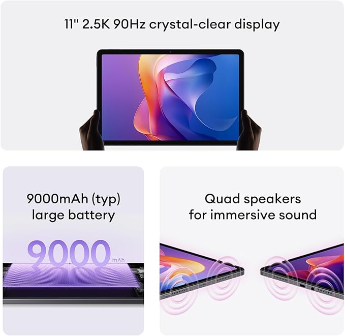 Tablet Xiaomi Redmi Pad 2 8gb de ram 256gb de armazenamento 11 polegadas cor verde (min green) - Imagem 3