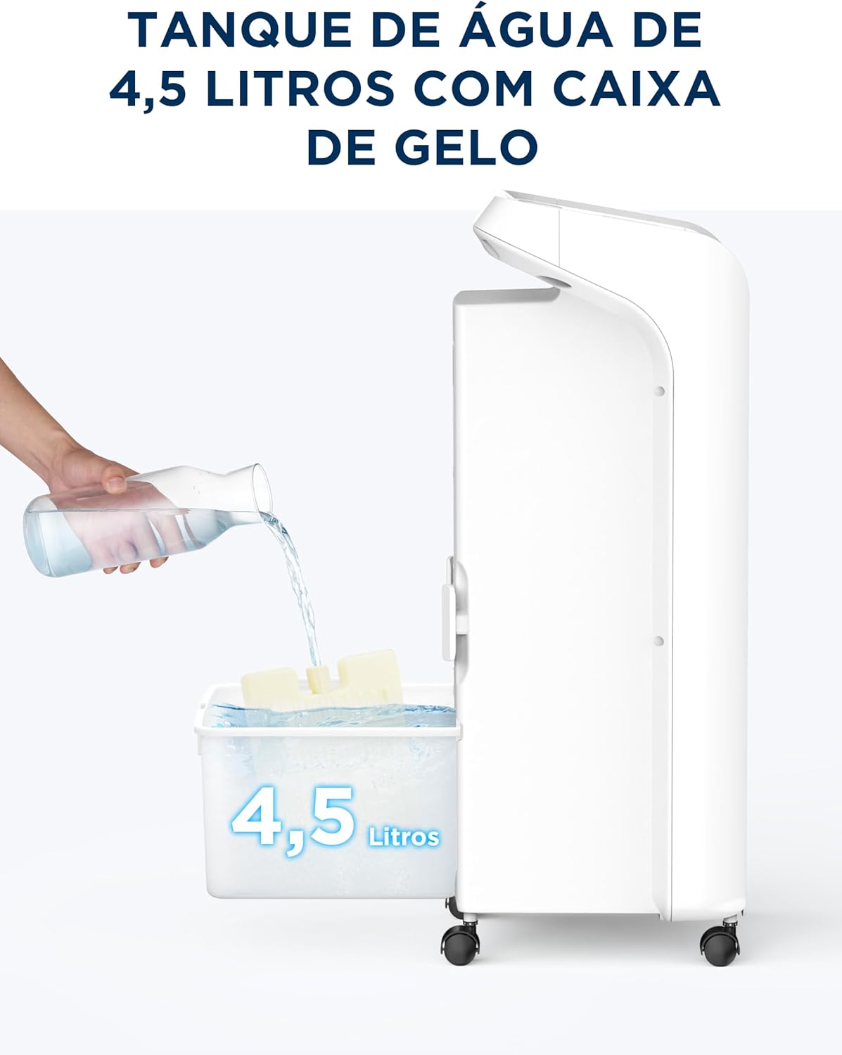 Climatizador de Ar Frio, 60W, 4,5L, Midea Branco 220V, AKAF2 - Imagem 4