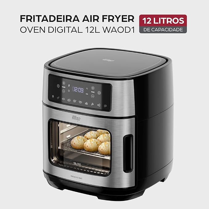 Air Fryer Oven 12 Litros Digital WAP Dois Andares Antiaderente 127v - Imagem 2
