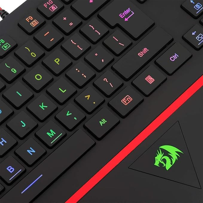 Teclado Gamer Membrana Redragon Karura 2 RGB ABNT2 Preto - K502RGB, UNICO - Imagem 3