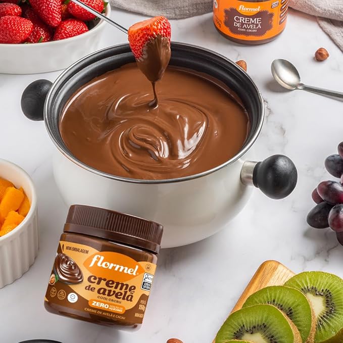 Creme de Avela com Cacau FLORMEL Zero Açúcar - 150 Gramas - Imagem 2