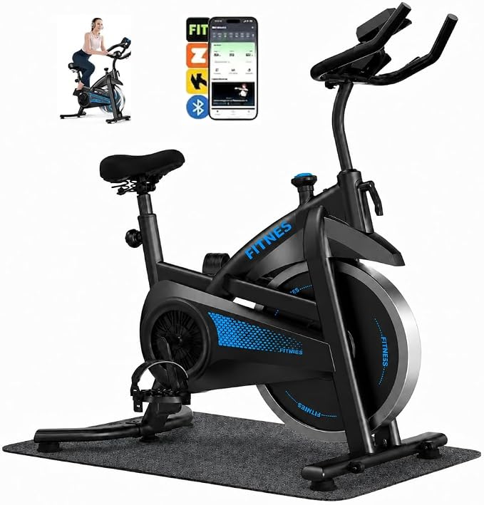 Bicicleta Spinning Com Roda De Inércia De 13kg Bicicleta de Spinning Personalizada, Bicicleta de Ciclismo Indoor para Fitness Suporta 150kg Sensor Cardíaco Monitor Digital Correia Silenciosa