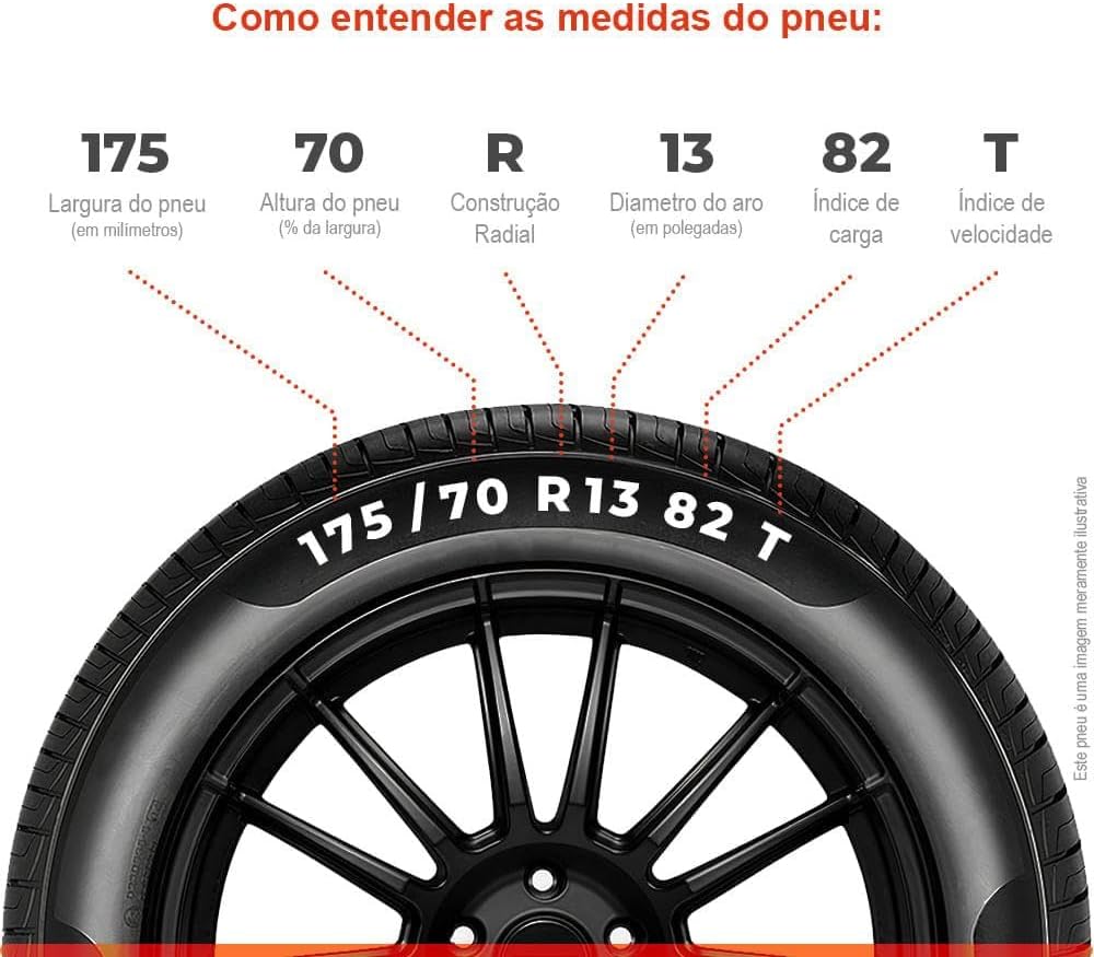 Kit 4 Pneu General by Continental Aro 13 175/70r13 82t Altim - Imagem 2