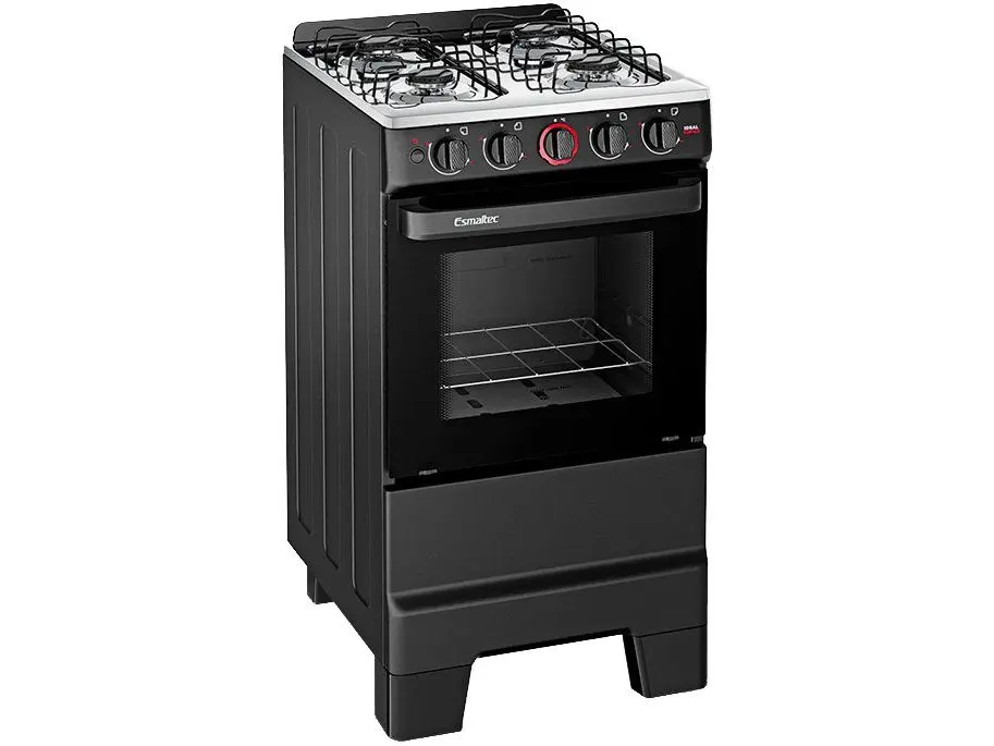 Fogão 4 Bocas Esmaltec Preto Ideal Super 4121 110/220V - Imagem 4