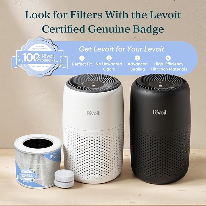 LEVOIT Purificador de ar para quarto doméstico, filtro de ar HEPA ultra silencioso com esponja de fragrância e 3 velocidades para dormir melhor, alergias, poeira, odor, animais de estimação, fumaça, - Imagem 2