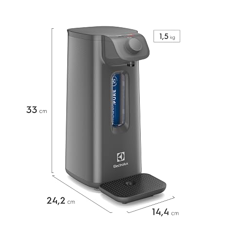 Electrolux Purificador de Água Natural Filtro Refil Compacto Tecnologia Acqua Pure Alta Filtragem 6 meses 3000 litros Design Moderno PN10X não necessita energia fixação na parede ou mesa/balcão - Imagem 4