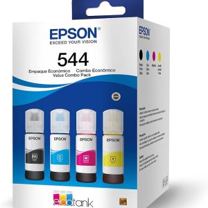 EPSON, Kit de garrafas de tintas originais Epson , Magenta, Amarelo, Ciano, Compacto, T544520-BR