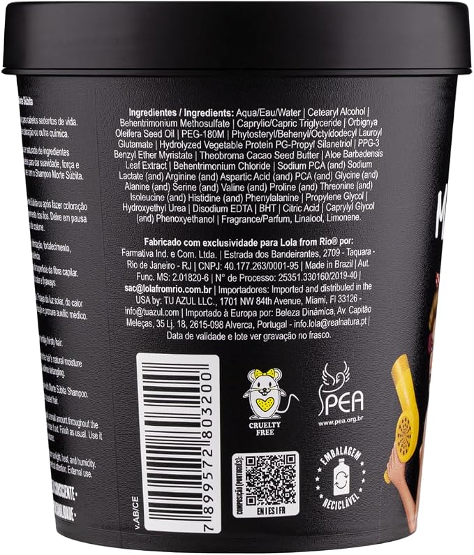 Morte Súbita Máscara Super Hidratante 450g , Lola Cosmetics - Imagem 4