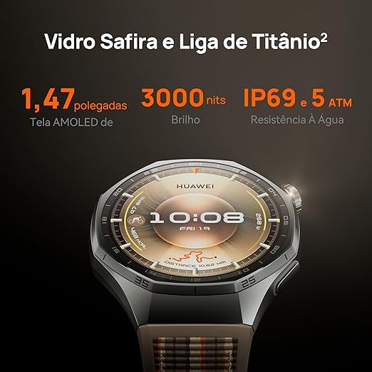 Smartwatch, HUAWEI WATCH GT 6 Pro 46mm, Bateria com Autonomia de Até 21 Dias, Mais de 100 Modos Esportivos, Corrida de Trilha, Ciclismo, Análise de ECG, Compatível com iOS e Android, GPS, Preto - Imagem 4