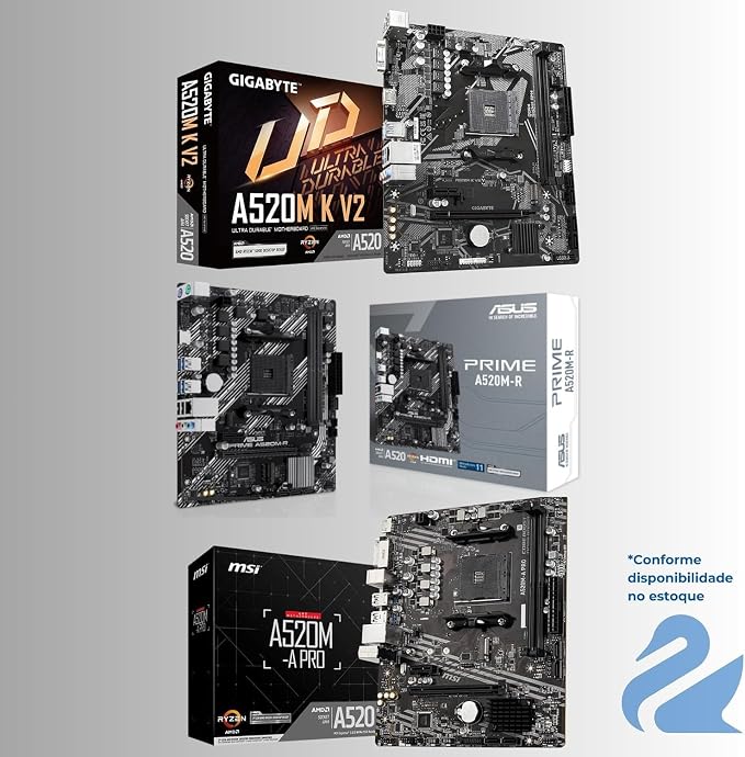 PC Gamer Ryzen 7 5700G, Placa mãe A520M, 16GB DDR4 3200MHz, SSD 480GB, Fonte 600W 80 Plus Bronze, Gabinete Aquario com 5 Fans RGB - Imagem 4