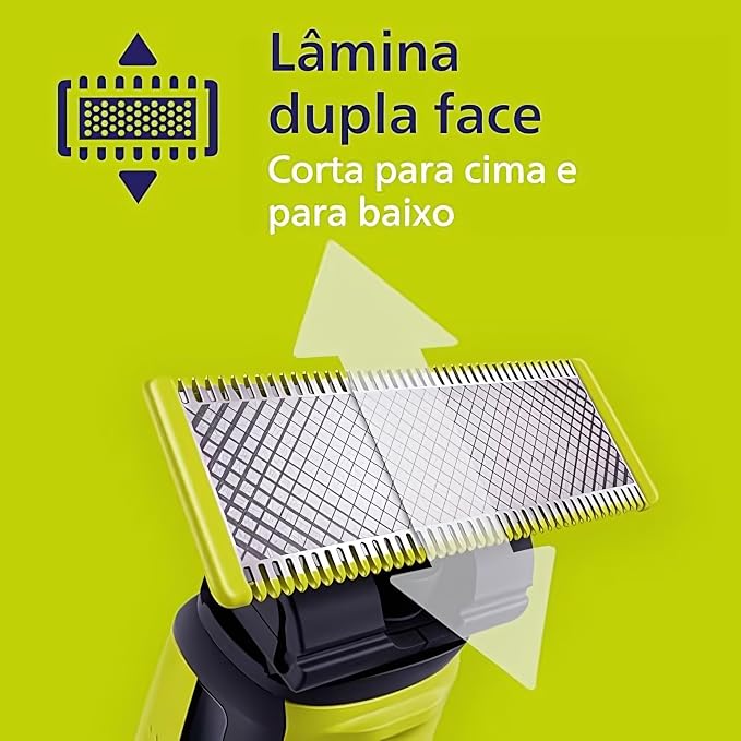 Philips OneBlade QP220/51 Lâminas de Reposição Masculinas em Aço Inoxidável – Pacote com 2 Unidades - Imagem 4