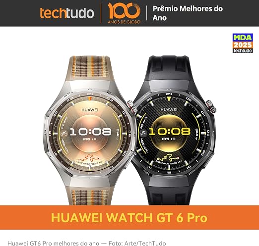 Smartwatch, HUAWEI WATCH GT 6 Pro 46mm, Bateria com Autonomia de Até 21 Dias, Mais de 100 Modos Esportivos, Corrida de Trilha, Ciclismo, Análise de ECG, Compatível com iOS e Android, GPS, Preto - Imagem 2