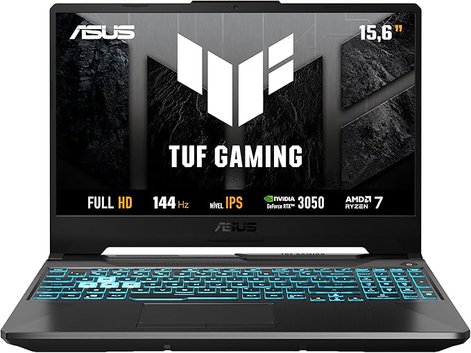 Notebook Gamer ASUS TUF Gaming A15, RTX3050 AMD RYZEN 7, 16 GB, 512 GB SSD, W11 Home, 15.6'' IPS 144Hz, Graphite Black - FA506NCG-HN217W