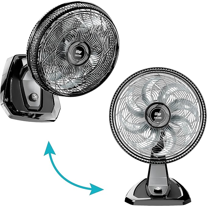 WAP Ventilador de Mesa e Parede 50cm FLOW TURBO, com Tecnologia Silenciosa e Econômica, 8 Pás e 3 Velocidades, 180W 127V - Imagem 2