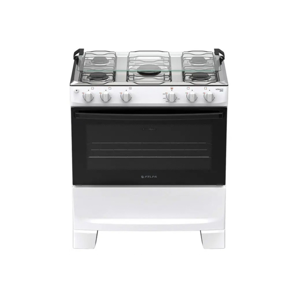 Fogão 5 Bocas Atlas Branco Mônaco Plus 110/220V