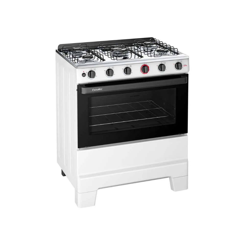 Fogão 5 Bocas Esmaltec Branco Ideal Super BR 5121 110/220V