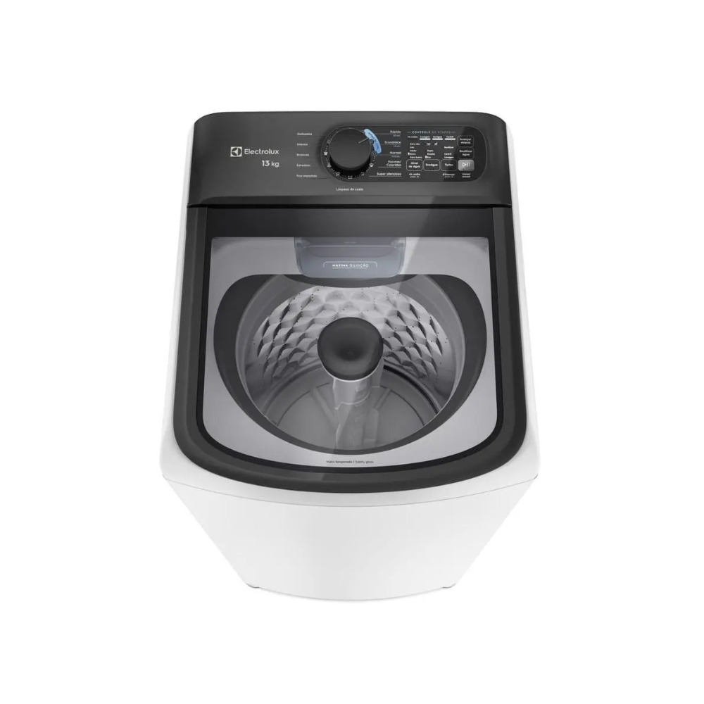 Máquina de Lavar Electrolux Efficient 13kg Branca Compacta, Econômica e Pré-diluição (LET13) 110/220V