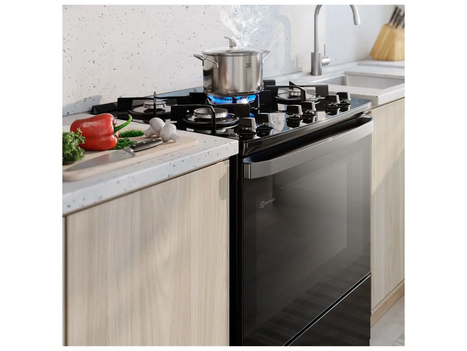 Fogão Electrolux 5 Bocas Efficient com PerfectCook Preto FE5GB 110/220V - Imagem 4