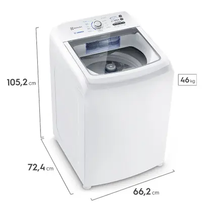 Máquina de Lavar Electrolux 15kg Branca Essential Care com Cesto Inox e Jet&Clean (LED15) 110/220V - Imagem 4