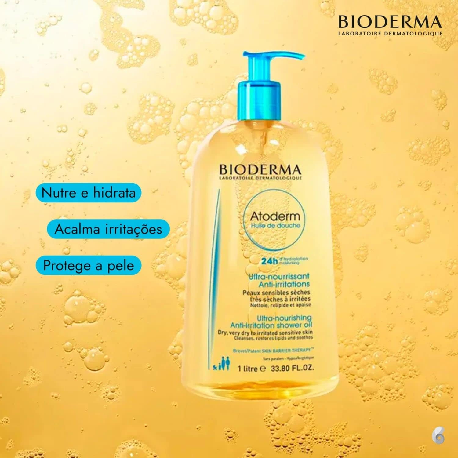 Bioderma Atoderm Óleo de Banho 1 Litro - Higiene Hidratante - Imagem 7