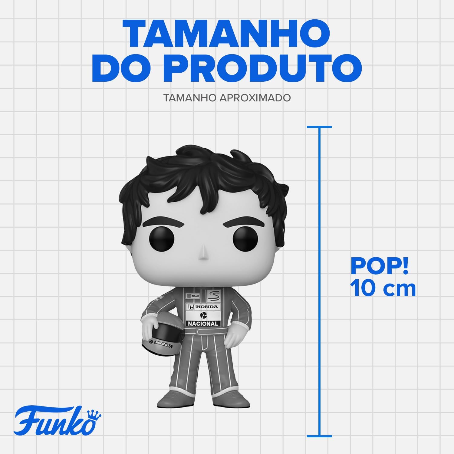Boneco Colecionável Ayrton Senna Fórmula 1 com Capacete - Imagem 3