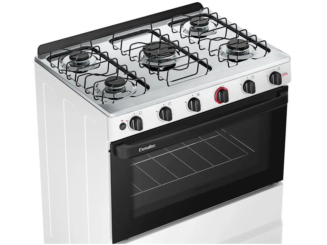 Fogão 5 Bocas Esmaltec Branco Ideal Super BR 5121 110/220V - Imagem 2