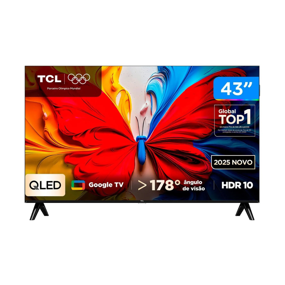 Smart TV TCL 43 polegadas 43S5K QLED TV S5K FHD HDR 10 Dolby Audio