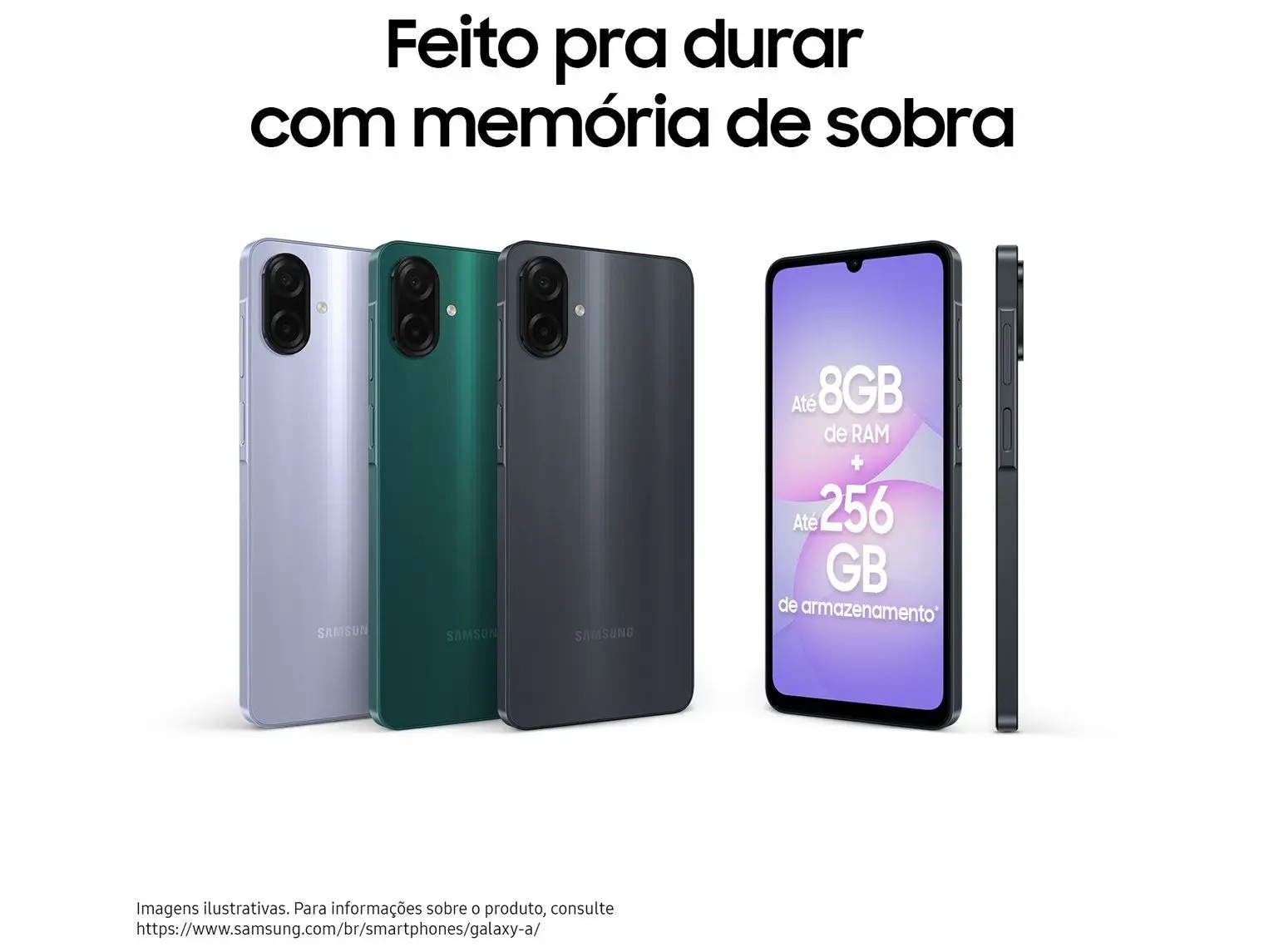 Smartphone Samsung Galaxy A07 256GB 8GB Câmera 50MP Tela 6.7 Verde - Imagem 2