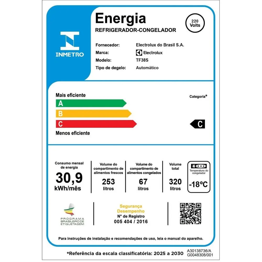 Geladeira Electrolux Frost Free 320L Duplex Inox Look (TF38S) 110/220V - Imagem 8