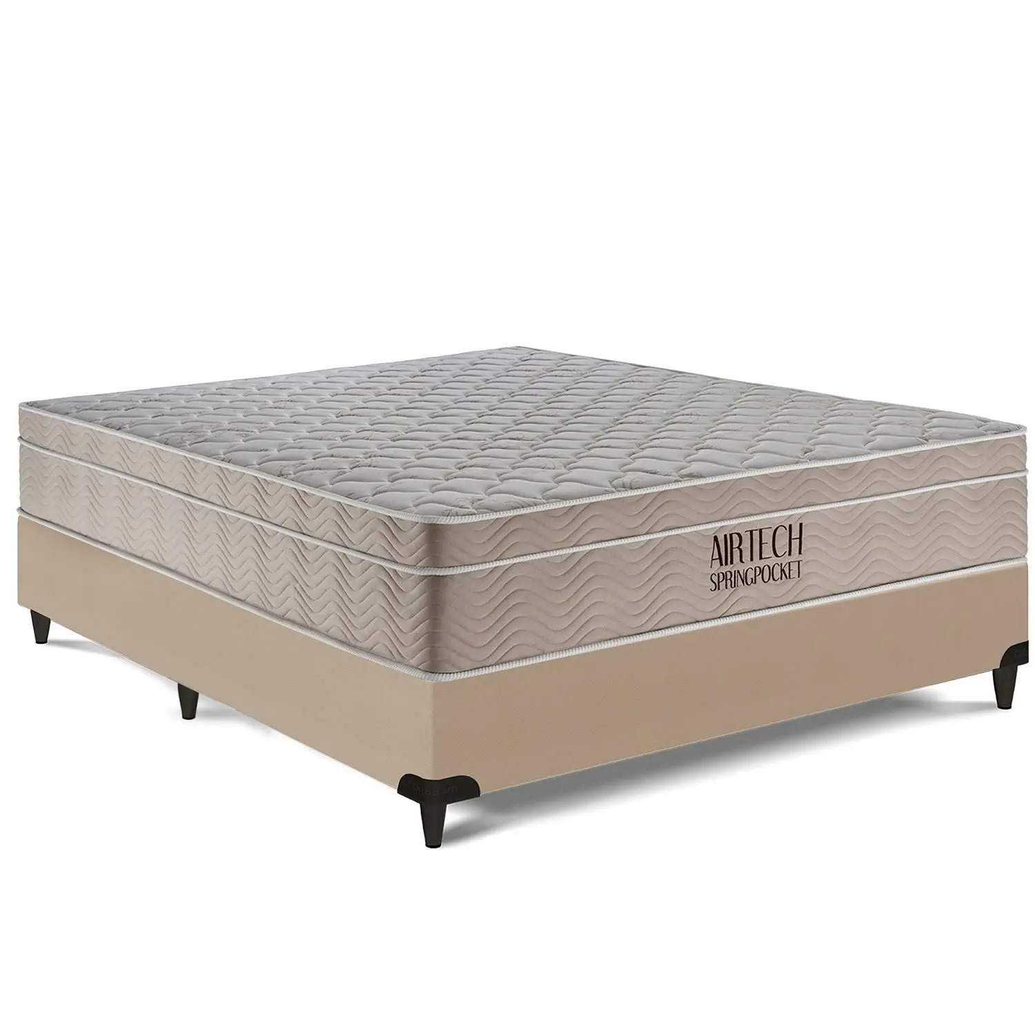 Cama box e Colchão Airtech Springpocket (138x188) - Ortobom