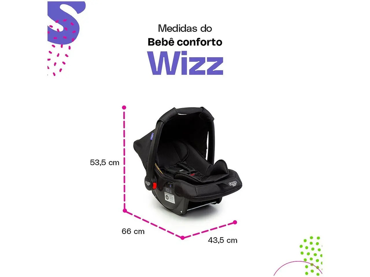 Bebê Conforto Cosco Kids 1 Posição Wizz 0 a 13kg - Imagem 3