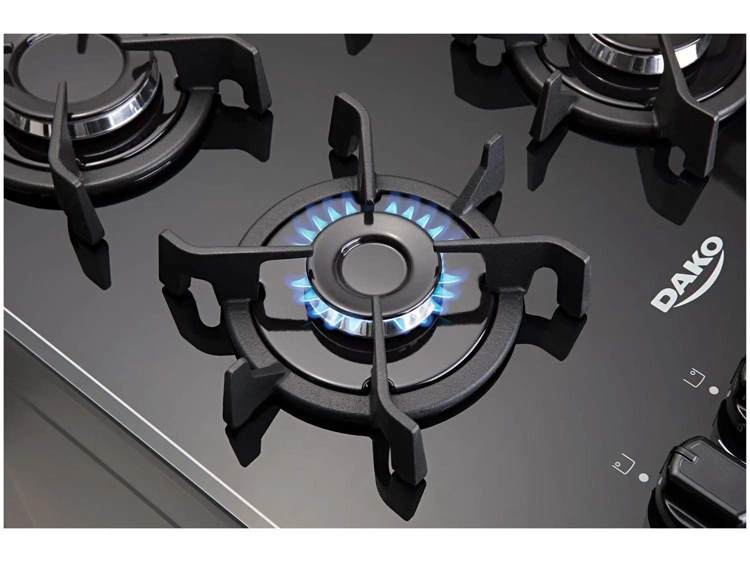 Fogão 4 Bocas Preto Mesa de Vidro Dako Magister 110/220V - Imagem 6
