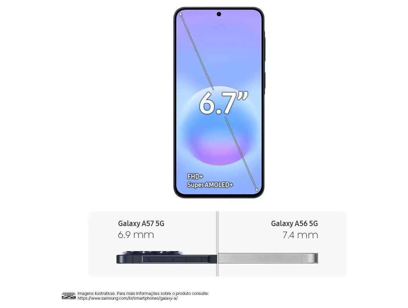 Smartphone Samsung Galaxy A57 128GB Azul Escuro - 5G + Smartband Samsung Galaxy Fit3 Rosé - Imagem 20