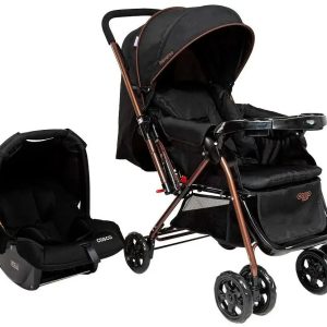 Carrinho de Bebê Alça Reversível com Bebê Conforto Cosco Kids Travel System TS DUO Reverse 0 a 15kg