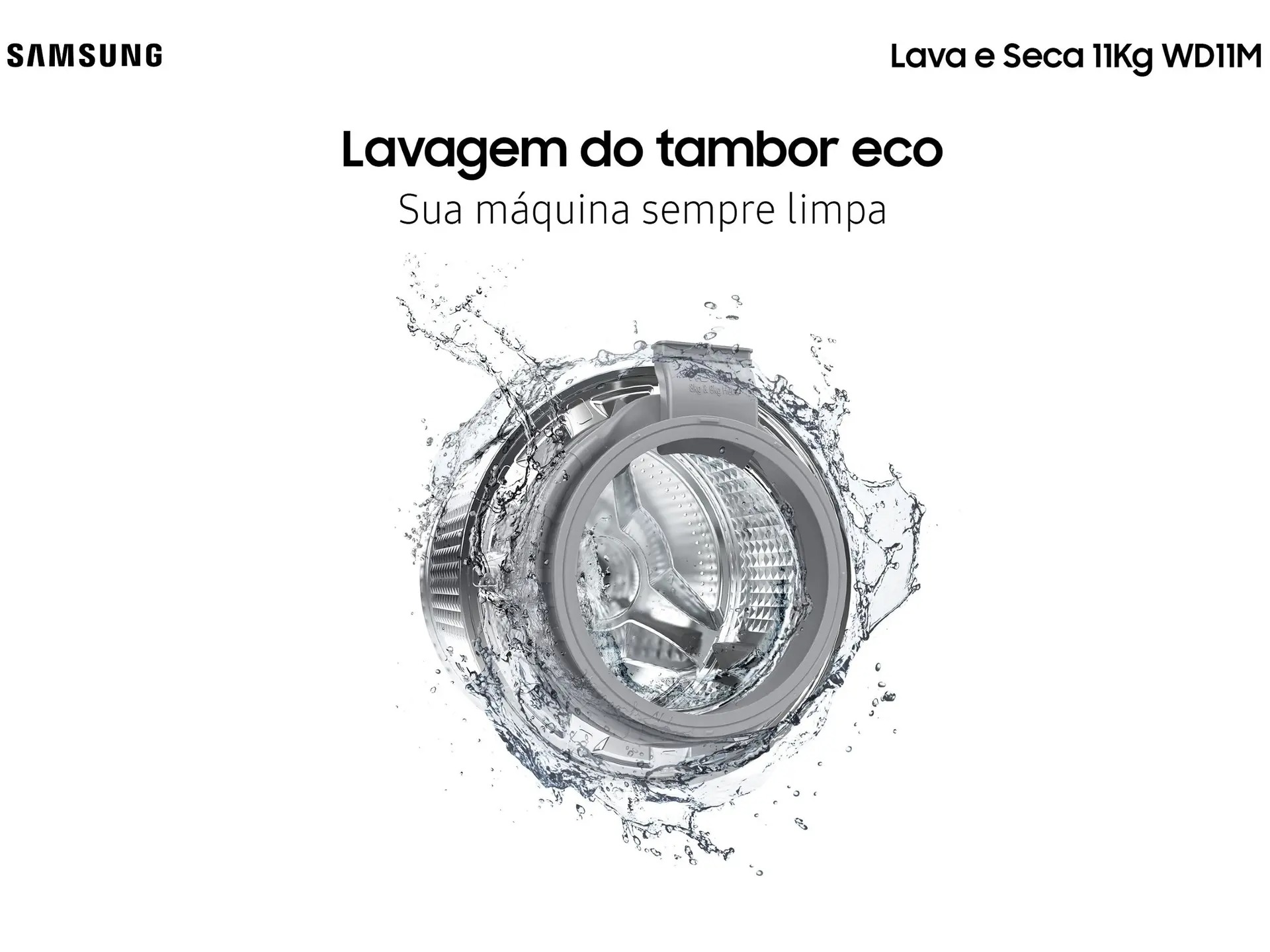 Lava e Seca Samsung WD11M com Digital Inverter WD11M4473PW Branca 11/7kg 110/220V - Imagem 6