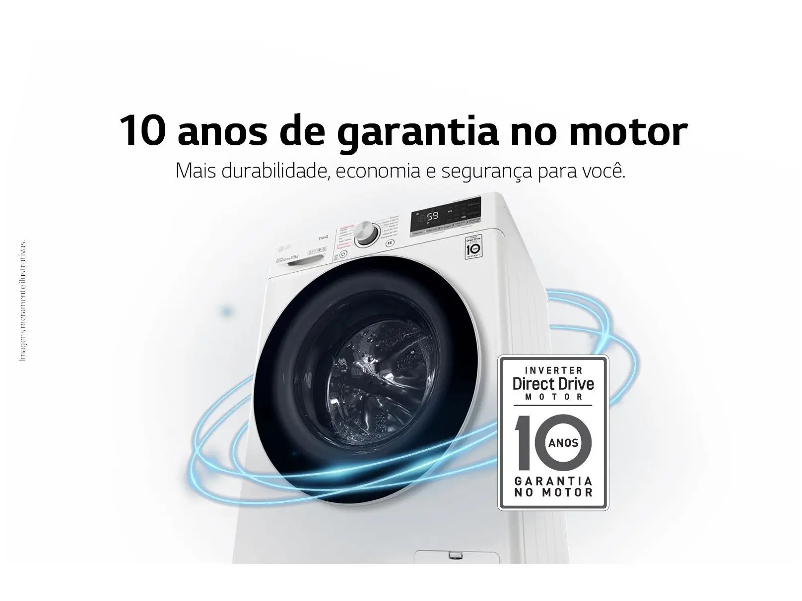 Lavadora Smart VC4 13kg Branca AIDD 110/220V - LG - Imagem 3