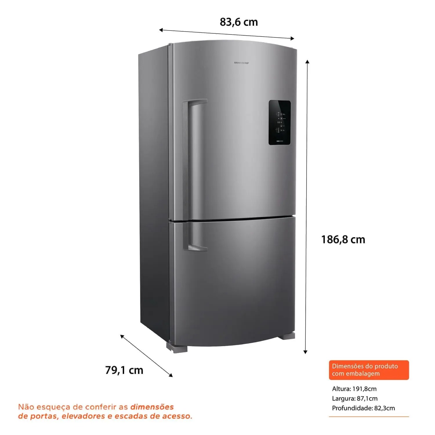 Geladeira Brastemp Frost Free Inverse 591 Litros Inox - BRE85MK 110/220V - Imagem 2