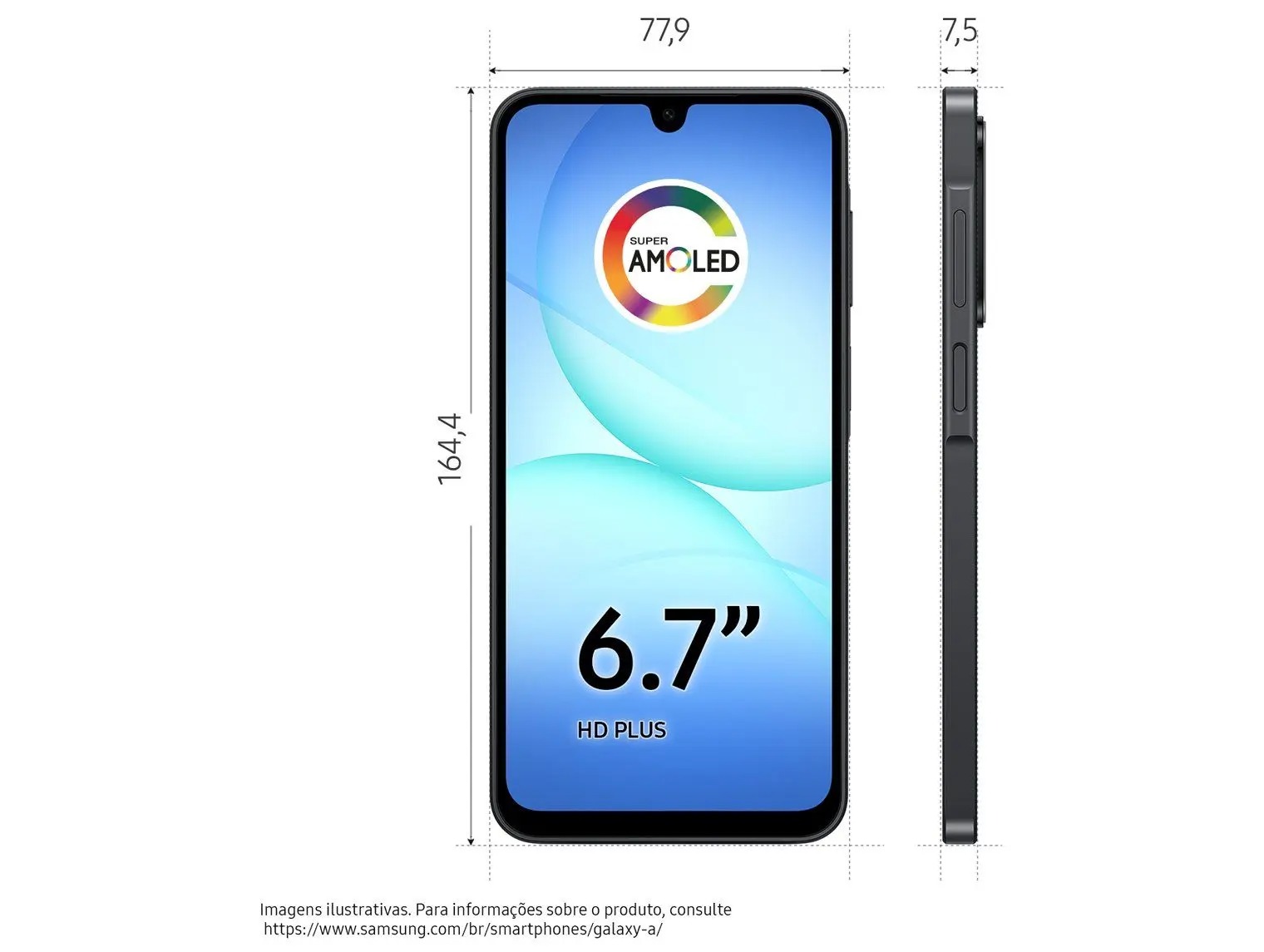 Celular Samsung Galaxy A17 256GB 5G 8GB RAM Preto 6,7" Câm. Tripla + Selfie 13MP - Imagem 2