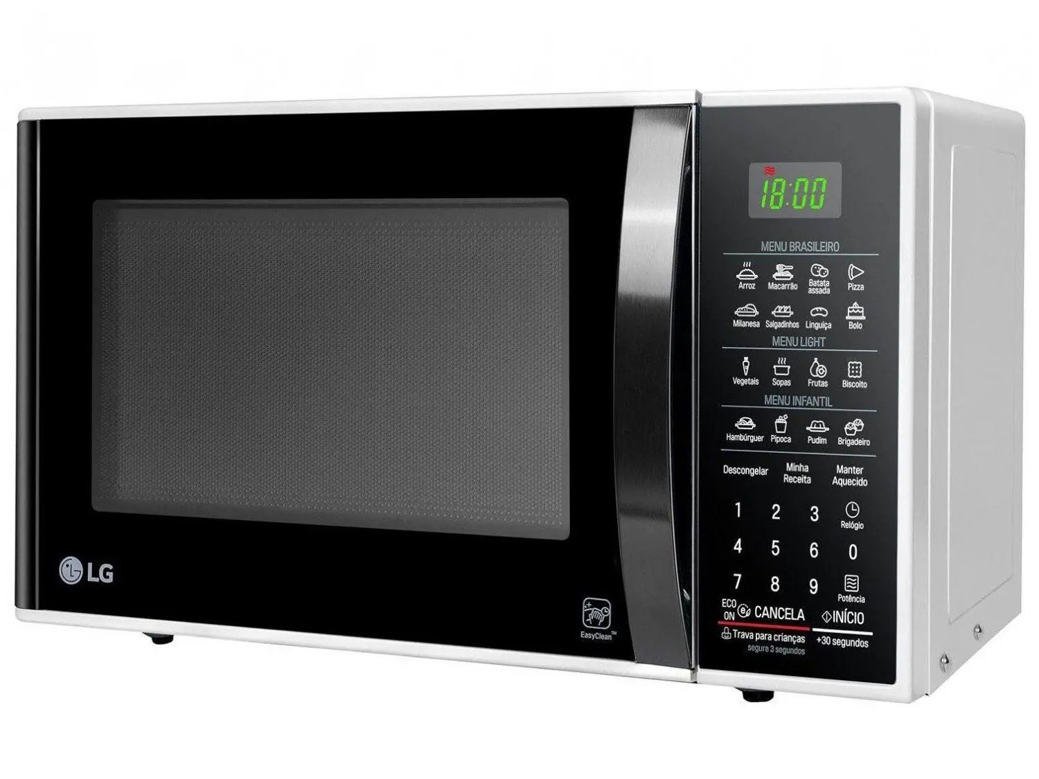 Micro-ondas LG 30L Solo MS3091BC Branco e Preto 110/220V - Imagem 7