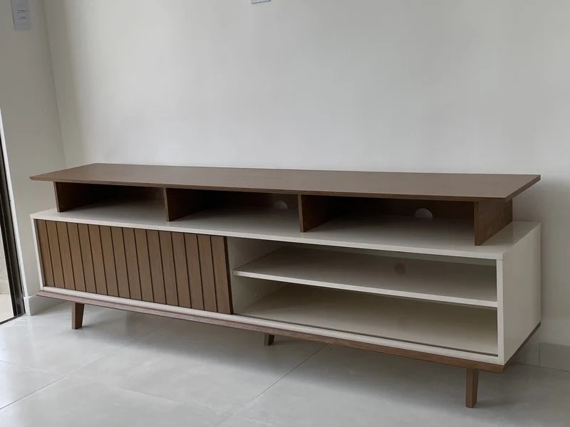 Rack para TV até 70" 1 Porta DJ Móveis Flow - Imagem 8