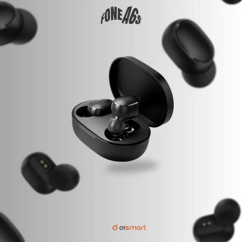Fone De Ouvido Sem Fio Original A Via Bluetooth A6S Pro Preto Pequeno Originais Fones - 01Smart - Imagem 2