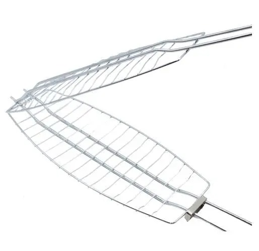 Grelha Churrasco P/ Assar Peixe Linguiça Vegetais 15x33x63cm - Idea - Imagem 3