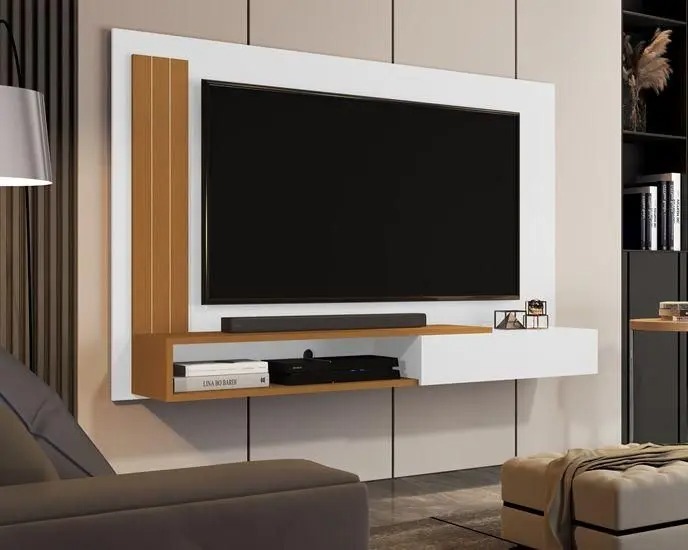 Painel para TV Até 50 Polegadas Bagdá com porta Cores - Comprar Moveis em Casa - Comprar Móveis em Casa