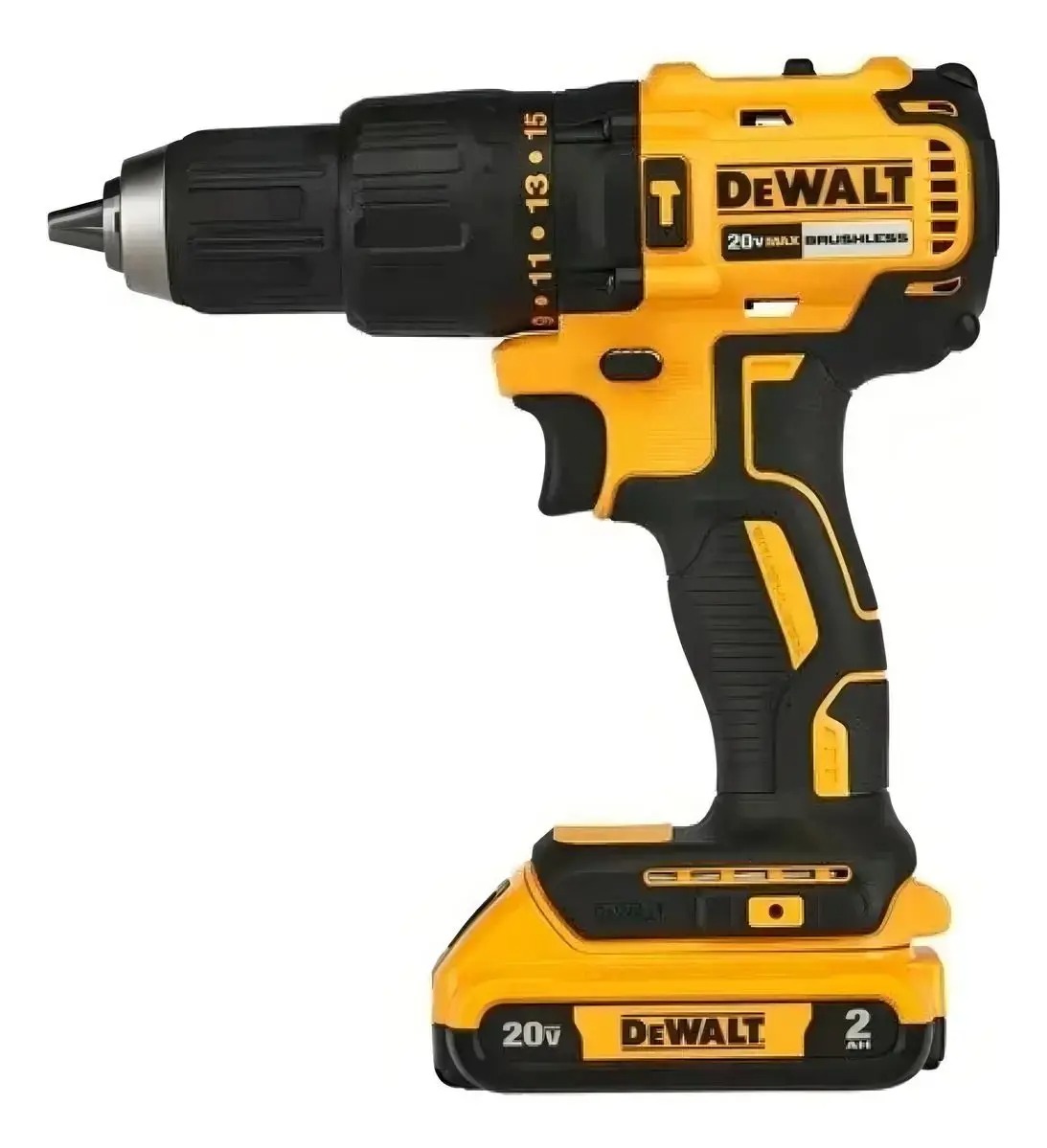 Parafusadeira e furadeira dewalt 1 2 brushless dcd7781d2 com 2 bateria 2ah e carregador 20v max - Imagem 3