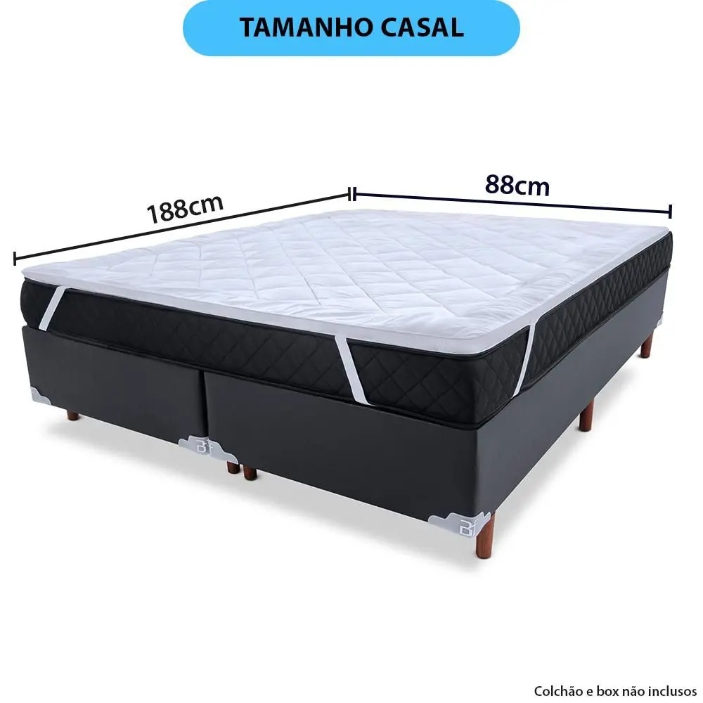 Pillow Top Casal Extra Macio Toque de Pluma em Fibra Siliconada 600g/m2 138x188cm BF Colchões - Imagem 4
